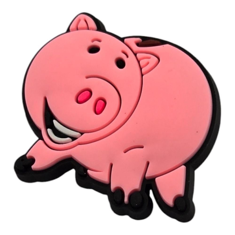 6/$20 Disney Hamm Pink Pig Shoe Charms Crocs Rubber Shoe Jewelry Toy Story New